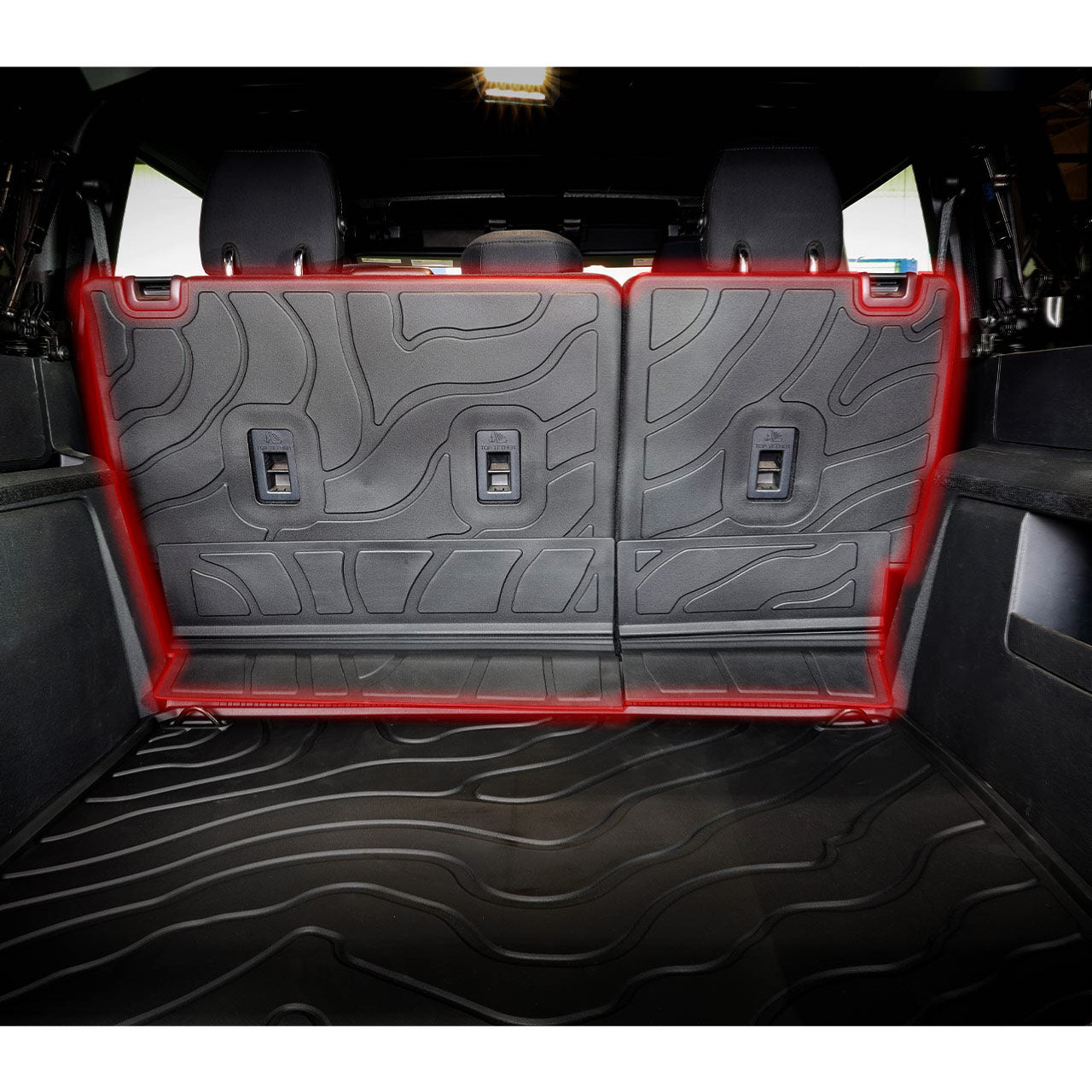 IAG I-Line TPE Terrain Pattern Molded Rear Seat Protector Mat For 2021+ Ford Bronco Four Door