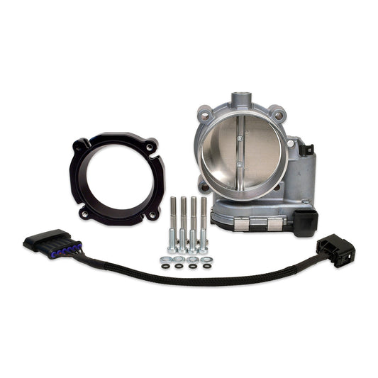 IAG Bosch 82mm Throttle Body & Adapter Package For Subaru STI Process West Intake Manifolds; Black Finish.