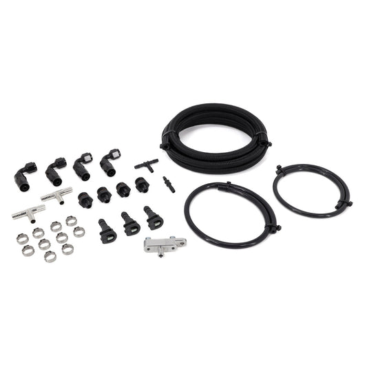 IAG Braided Fuel Line & Fitting Kit For IAG Top Feed Fuel Rails & OEM FPR For 02-07 WRX 2007 STI Only.