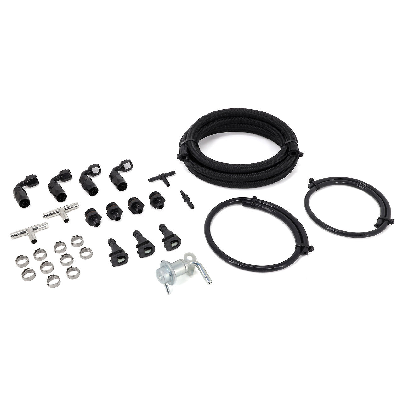 IAG Braided Fuel Line & Fitting Kit For IAG Top Feed Fuel Rails For 08-21 STI.