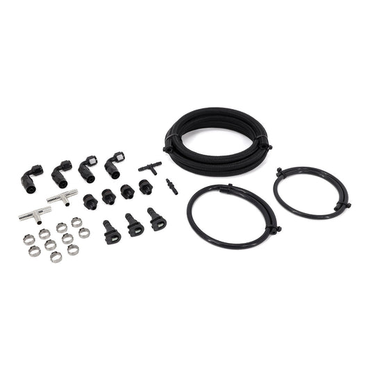 IAG Braided Fuel Line & Fitting Kit For IAG Top Feed Fuel Rails & OEM FPR 04-06 STI.