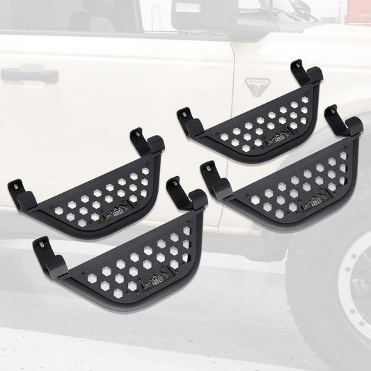 IAG V1 EZ-Step Add-on For 2021+ Ford Bronco 4 Door - Black Logo (Set Of 4)