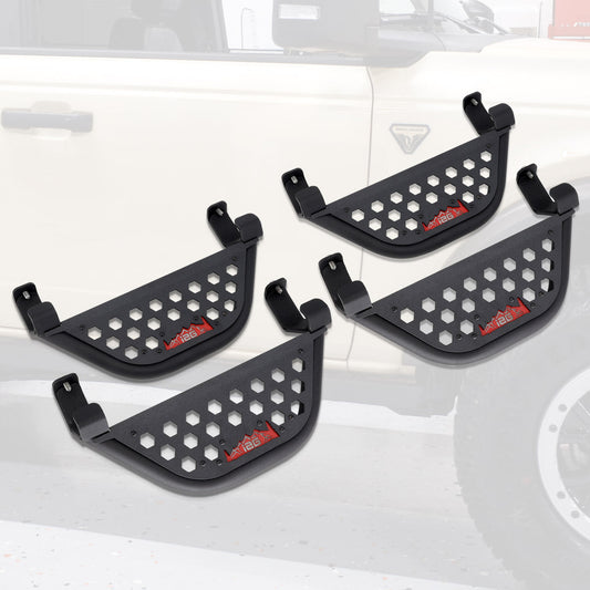 IAG V1 EZ-Step Add-on For 2021+ Ford Bronco 4 Door - Red Logo (Set Of 4)