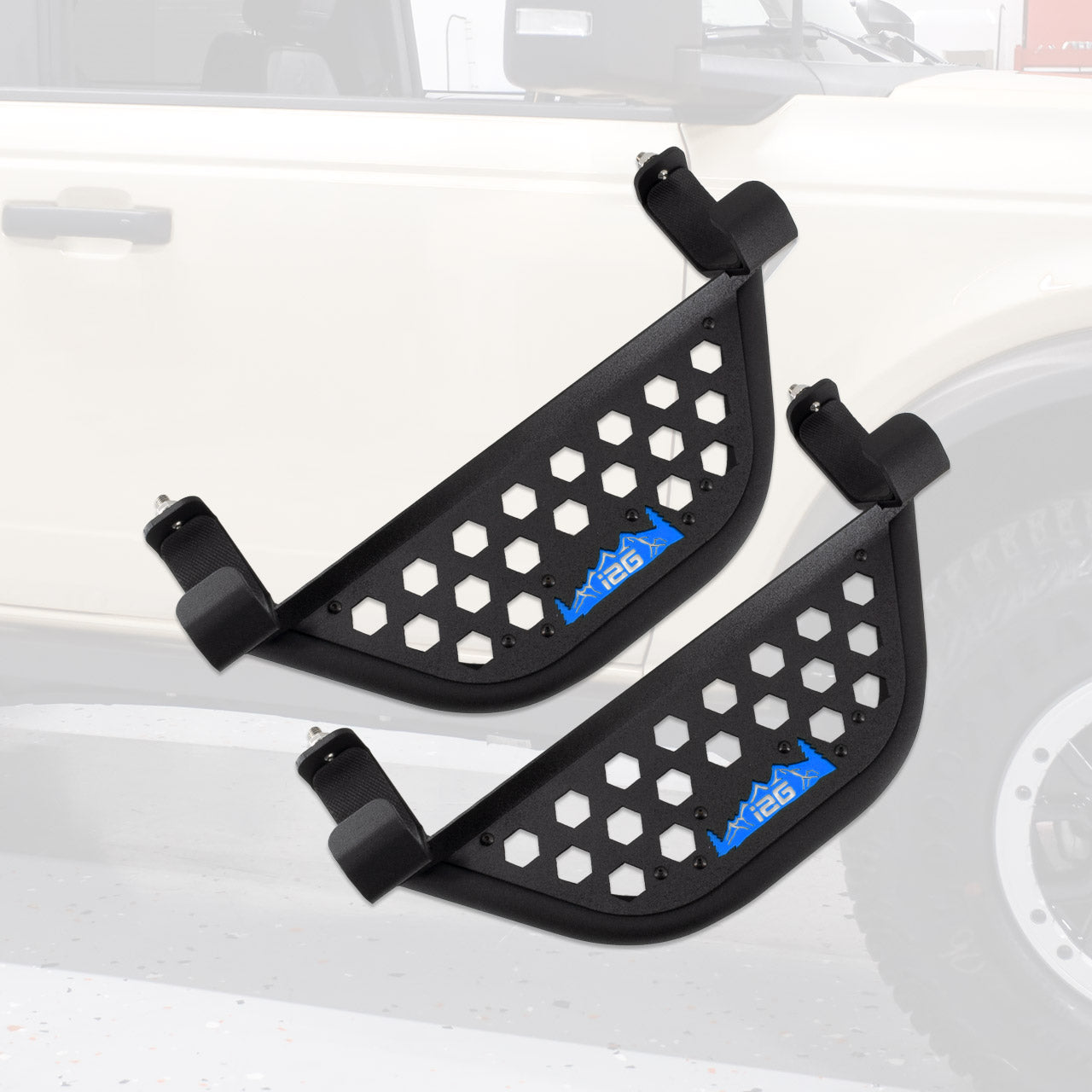 IAG-V2 EZ-Step Add-on For 2021 + Ford Bronco 2 Door - Blue Logo (1 Pair)