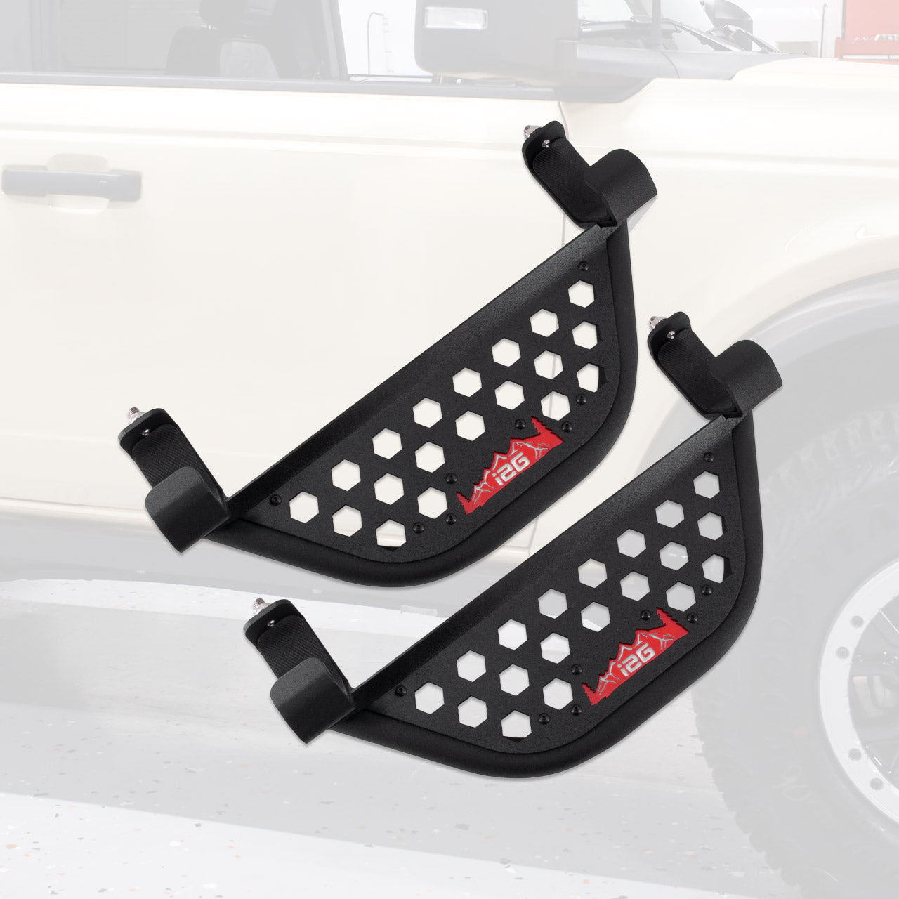 IAG-V2 EZ-Step Add-on For 2021 + Ford Bronco 2 Door - Red Logo (1 Pair)