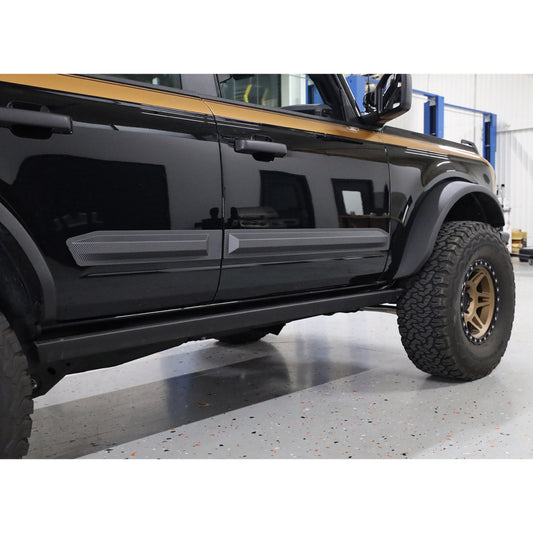 IAG I-Line Exterior Door Ding Protector Anti-Scratch - Carbon Look For 2021+ Ford Bronco Four Door