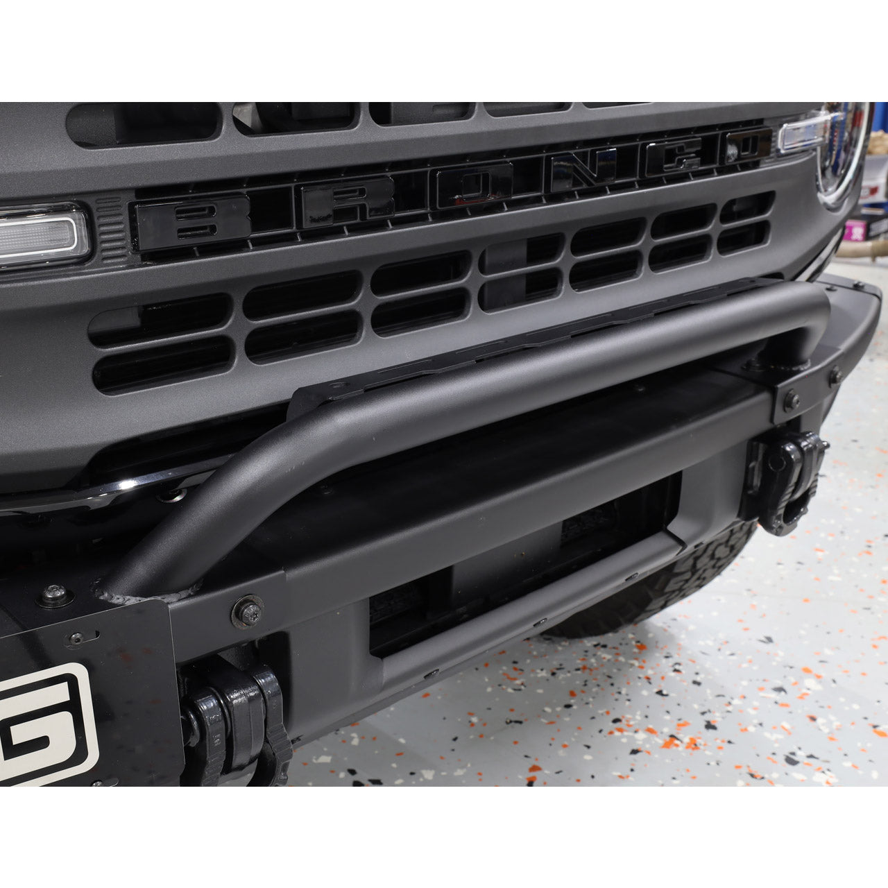 IAG I-Line Mini Bull Bar With Integrated Light Mount For 2021+ Ford Bronco W/Modular Bumper