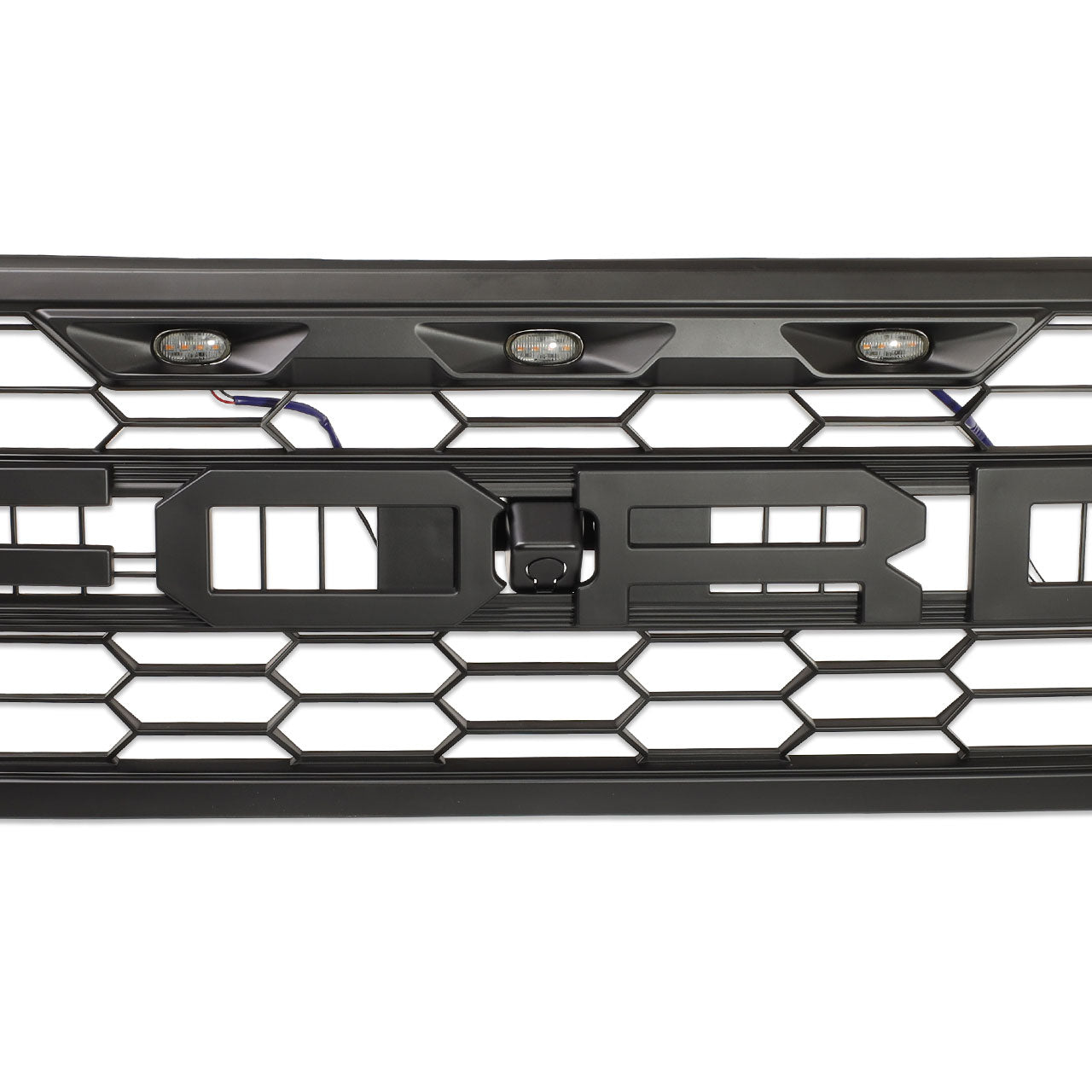 IAG I-Line Front Grille Matte Black Raptor Style For 2021+ Ford Bronco