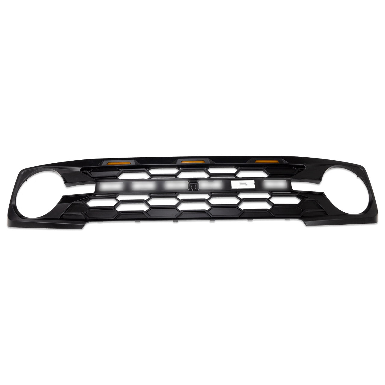 IAG I-Line Para-Hex Style Front Grille Matte Black With Lights 2021+ Ford Bronco