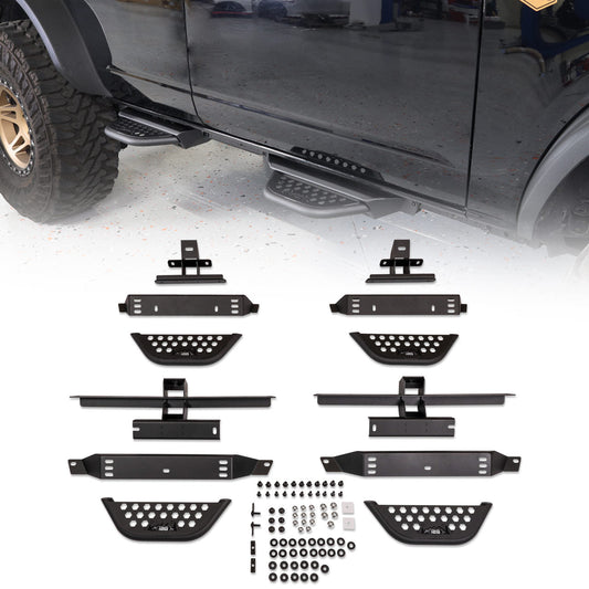 IAG I-Line Small Side Steps 4 Pcs For Use Without Factory Rock Rails 2021+ Ford Bronco Four Door