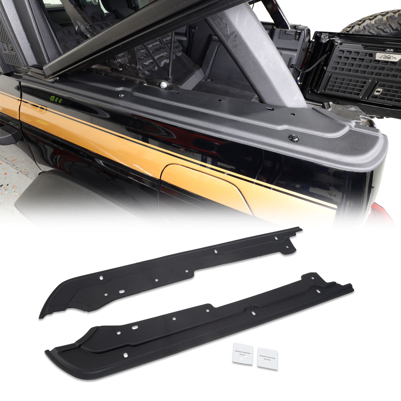 IAG I-Line Rear Tub Rail Protectors For 2021+ Ford Bronco Four Door