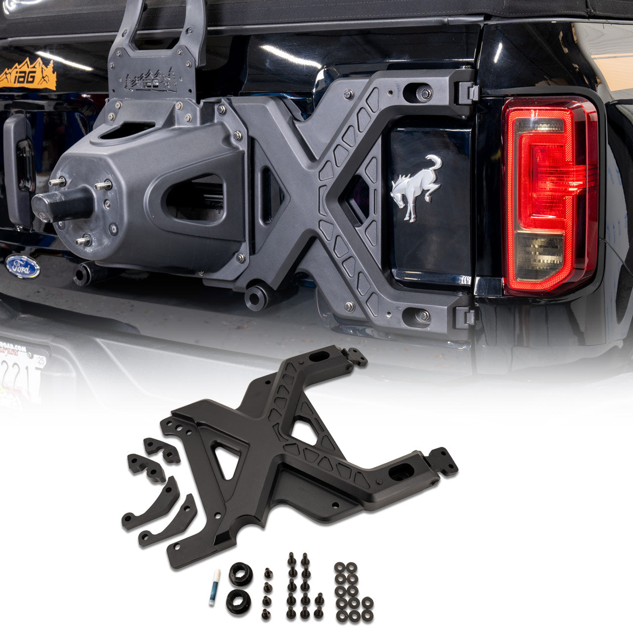 IAG X-Brace Tailgate Hinge Reinforcement For 22+ Bronco Sasquatch (Only)