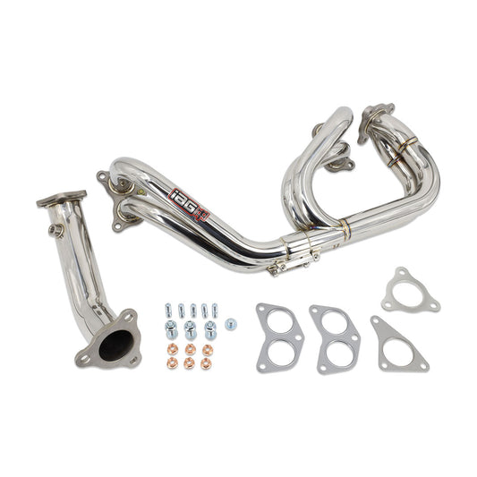 IAG Performance Equal Length 3-Bolt Header & Uppipe For 02-14 WRX 04-21 STI 05-09 LGT 04-08 FXT.