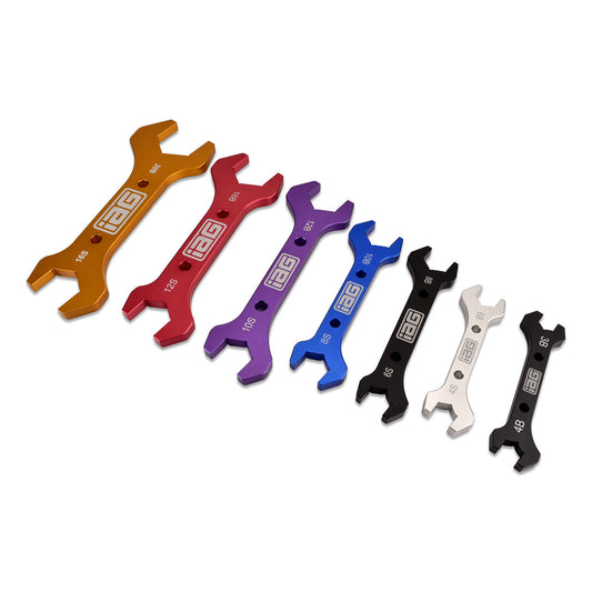 IAG 7-Piece Aluminum AN Wrench Set For 3AN - 20AN Fittings