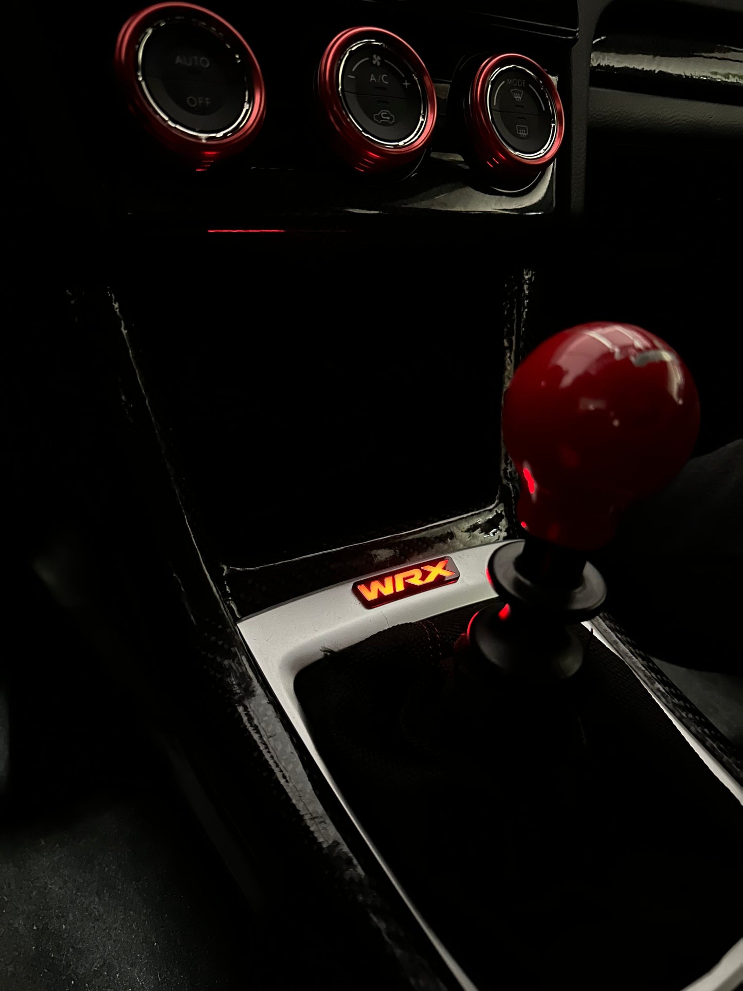 Lit Logos WRX Shifter Trim Badge