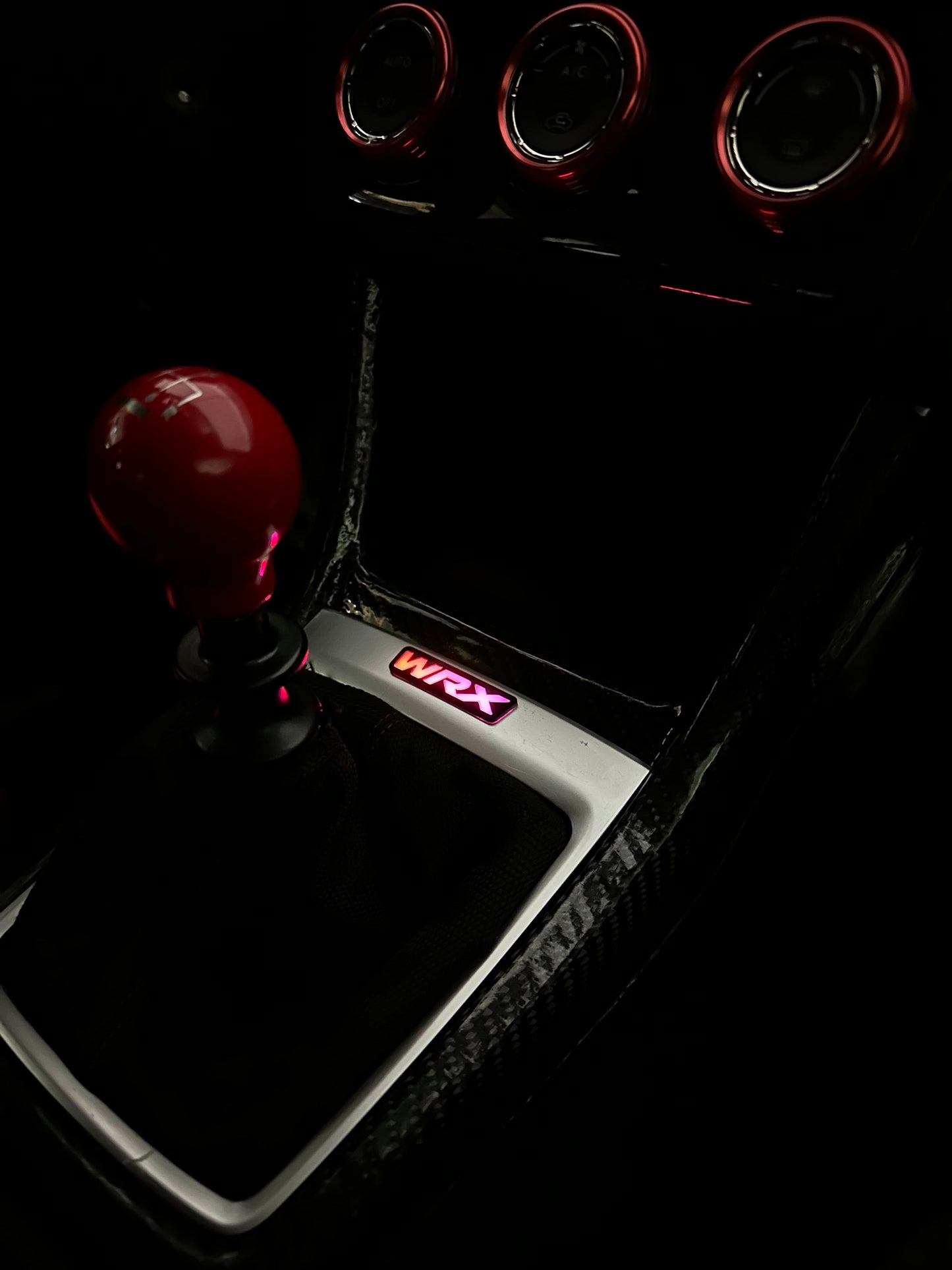 Lit Logos WRX Shifter Trim Badge