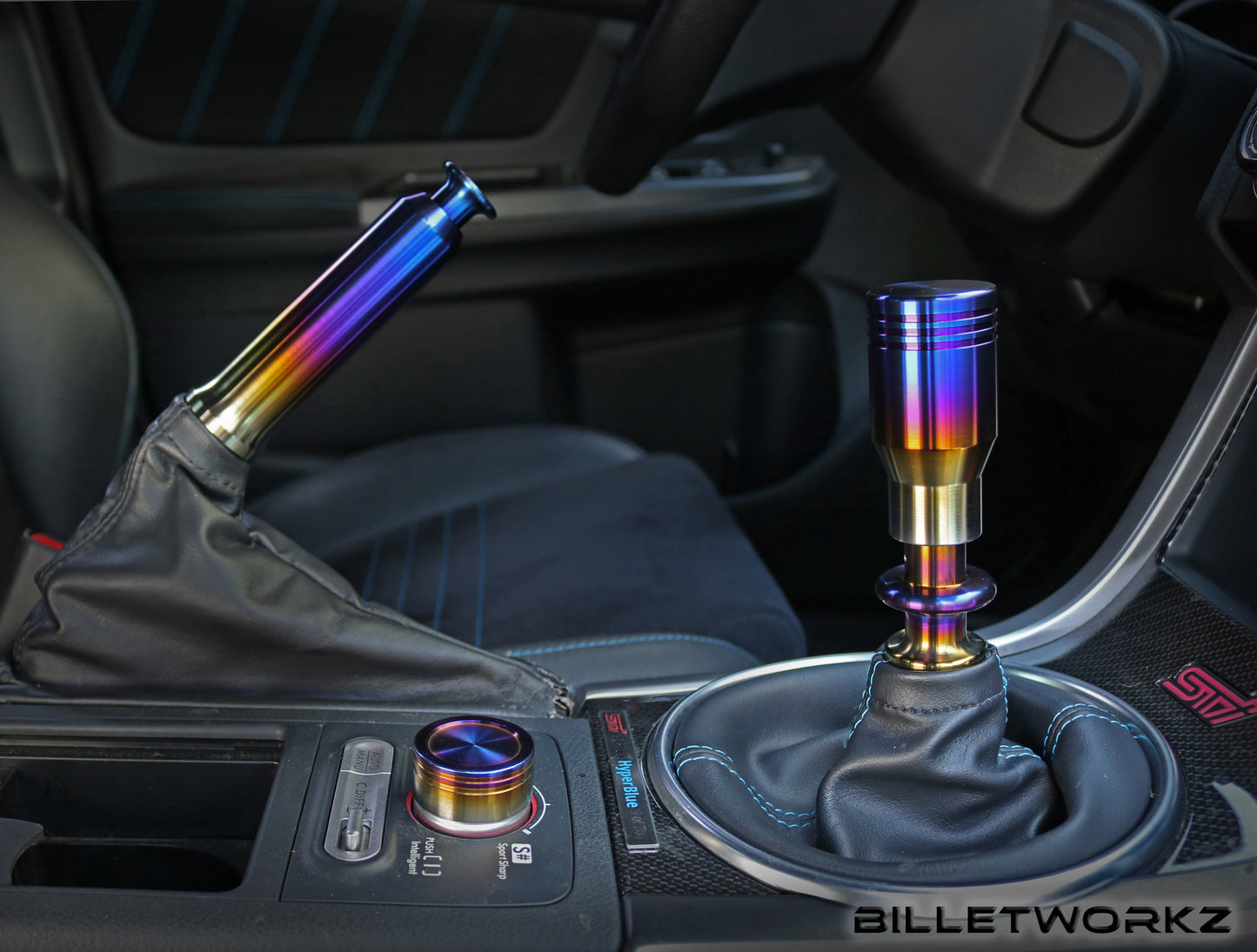 Billetworkz E-Brake Button - Subaru - Titanium Torched