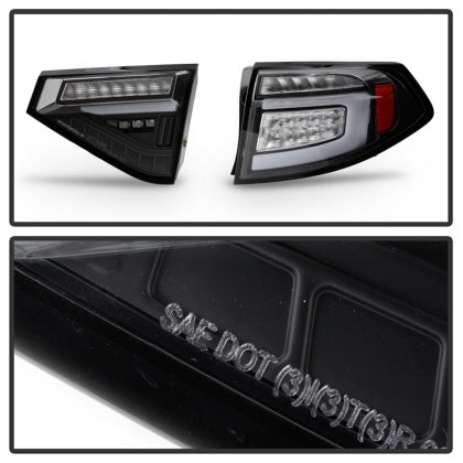 Spyder 08-14 Subaru Impreza WRX Hatchback Black LED Tail Lights