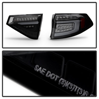 Spyder 08-14 Subaru Impreza WRX Hatchback Black smoked LED Tail Lights