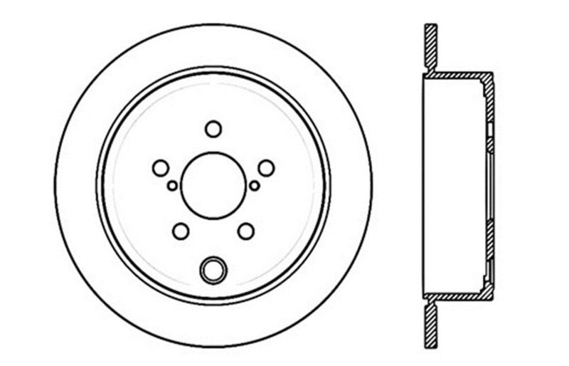 StopTech 08-10 Impreza WRX (Exc STi)/08-10 Impreza Coupe/Sedan Slotted & Drilled Right Rear Rotor