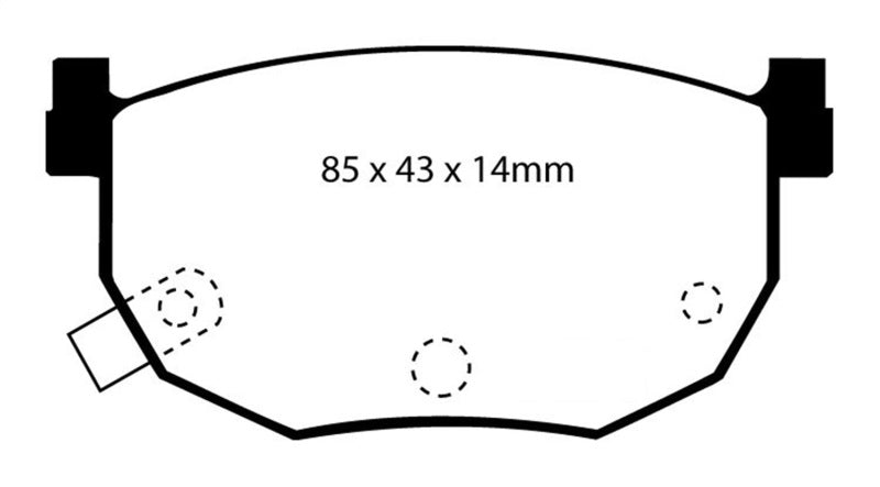 EBC 99-01 Hyundai Elantra 2.0 Yellowstuff Rear Brake Pads