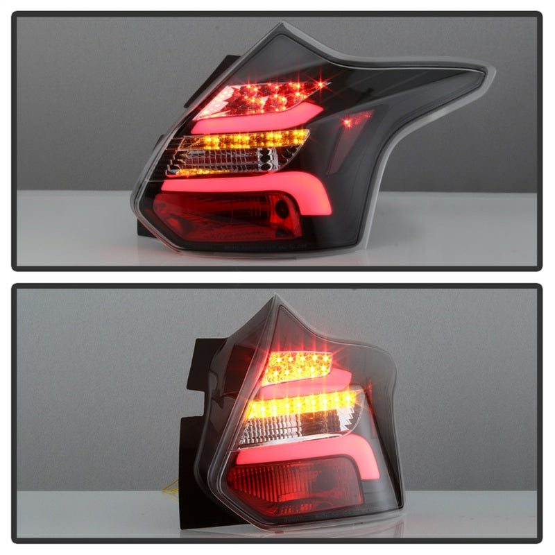 Spyder 12-14 Ford Focus 5DR LED Tail Lights - Black (ALT-YD-FF12-LED-BK)