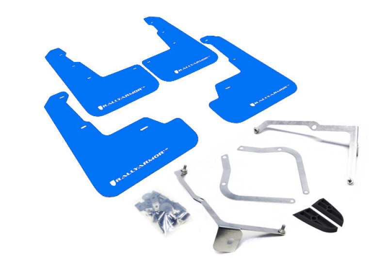 Rally Armor 15-21 Subaru WRX/STI (Sedan ONLY) Blue UR Mud Flap w/ White Logo