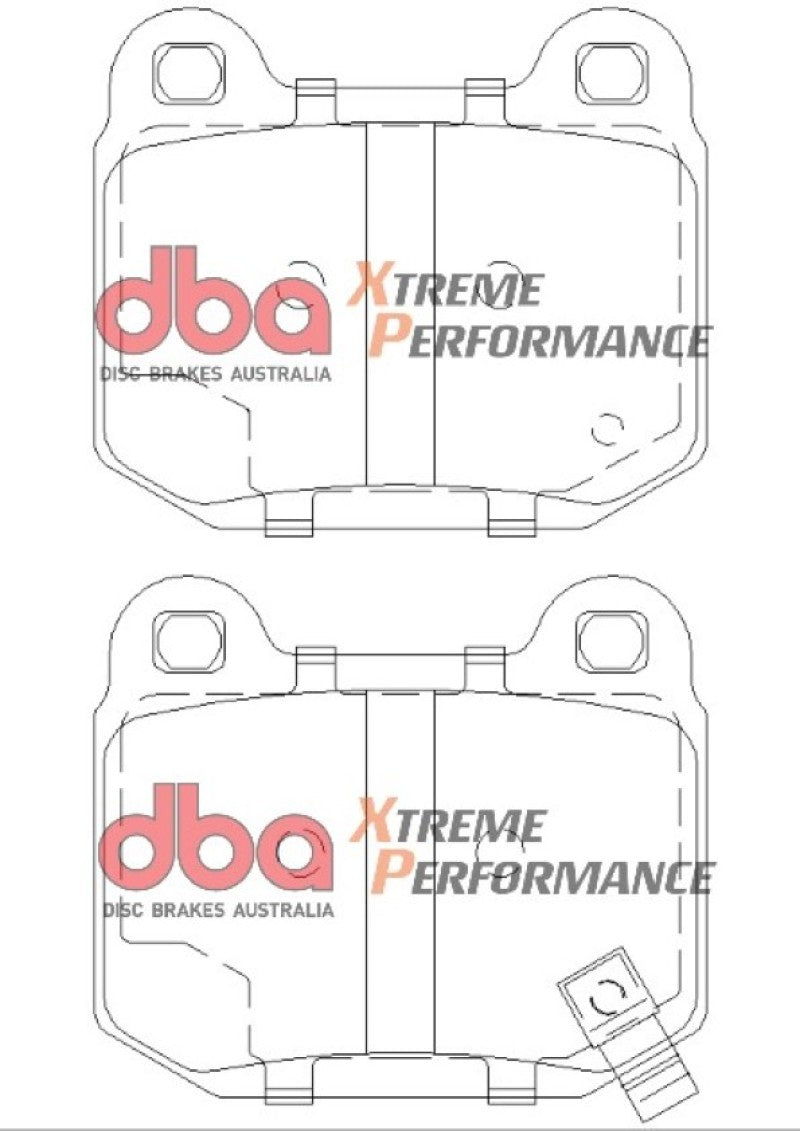 DBA 03-06 EVO / 04-17 STi / 03-07 350Z Track Edition/G35 w/ Brembo XP650 Rear Brake Pads