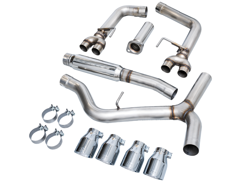 AWE Tuning 2022+ VB Subaru WRX Track Edition Exhaust - Chrome Silver Tips