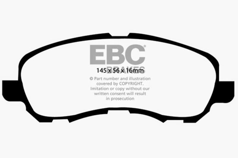 EBC 11-14 Chrysler 200 2.4 Yellowstuff Front Brake Pads