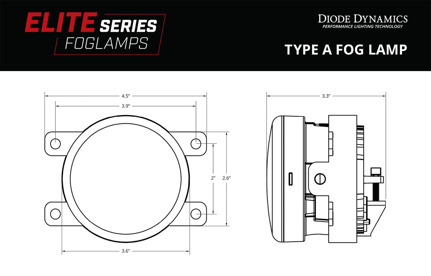 Diode Dynamics Elite Series Fog Lamps 2013-2022 Subaru Crosstrek