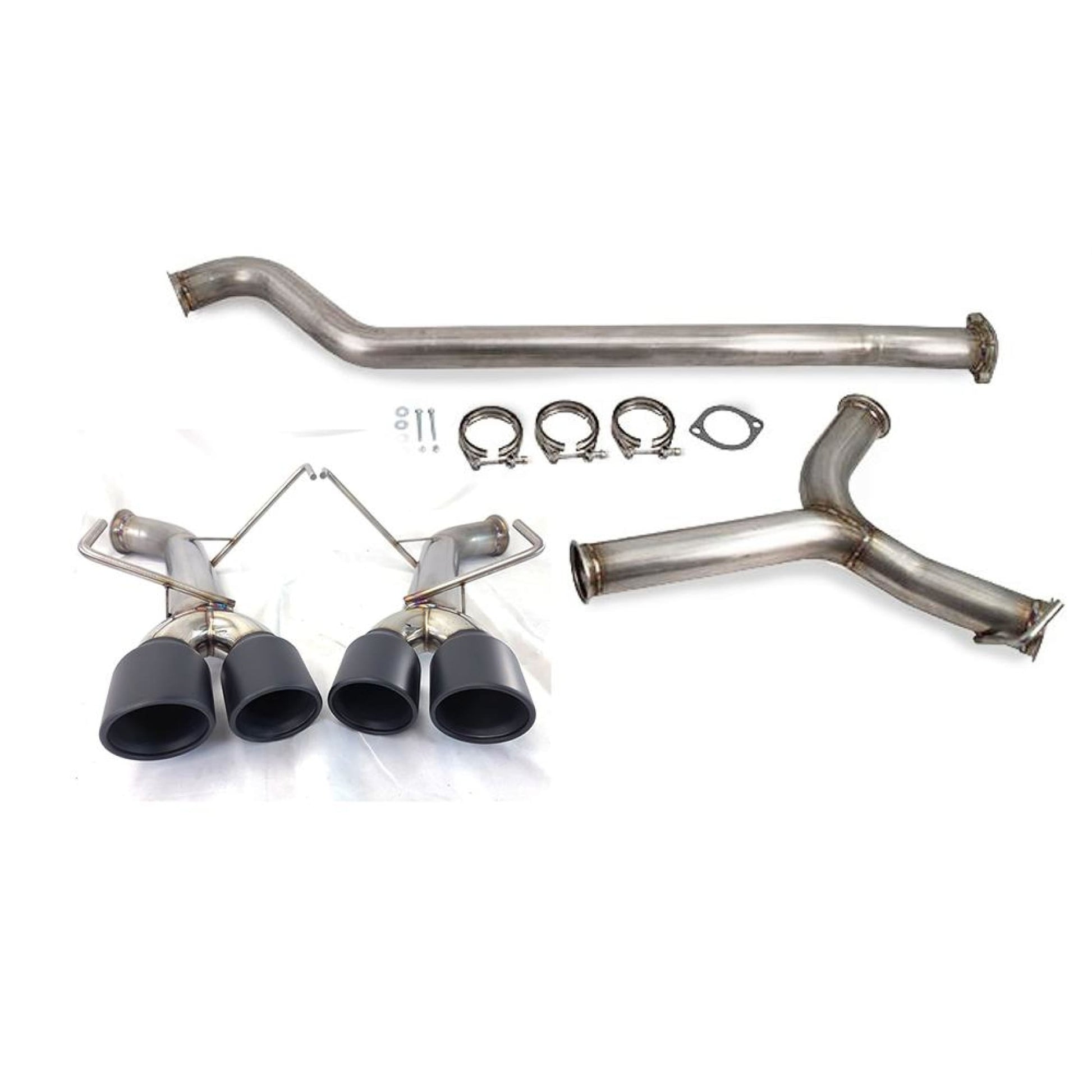 ETS Subaru WRX/STI 2015+ Catback Exhaust System - Extreme / No Resonator / Stealth Tips (Black) - Subaru STI 15+