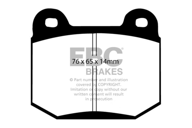 EBC 99-03 Mitsubishi Lancer Evolution 2.0 Turbo Yellowstuff Rear Brake Pads