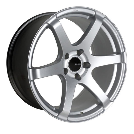 Enkei T6S 18x8 35mm Offset 5x114.3 Bolt Pattern 72.6 Bore Matte Silver Wheel