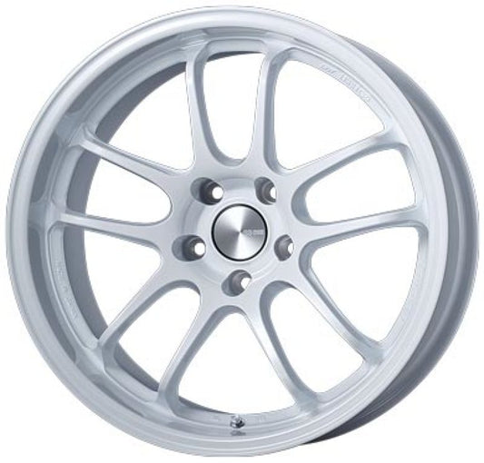 Enkei PF01EVO 18x9 35mm Offset 5x114.3 75mm Bore Pearl White Wheel