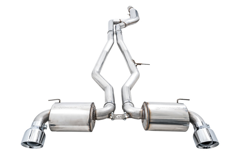 AWE 2020 Toyota Supra A90 Non-Resonated Touring Edition Exhaust - 5in Chrome Silver Tips