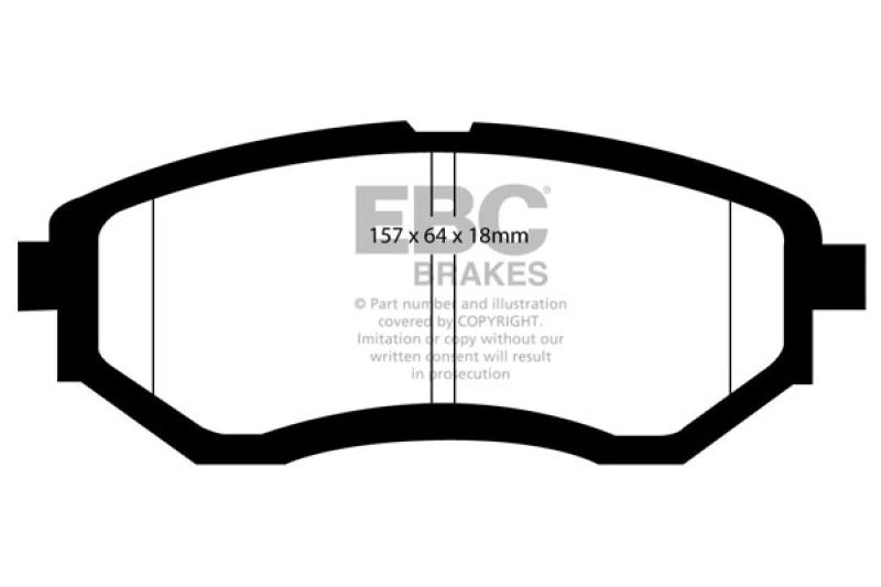 EBC Redstuff Front Brake Pads 2015-2021 Subaru WRX